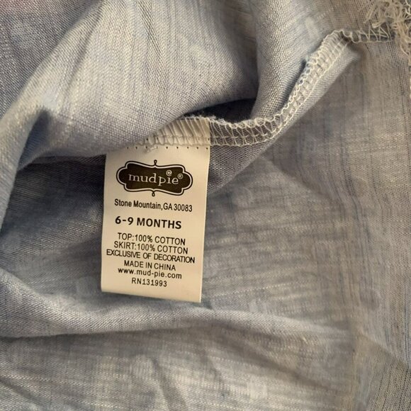 Mud Pie Baby Girls Size 6-9M Open Back Fruit Dress - Picture 8 of 8